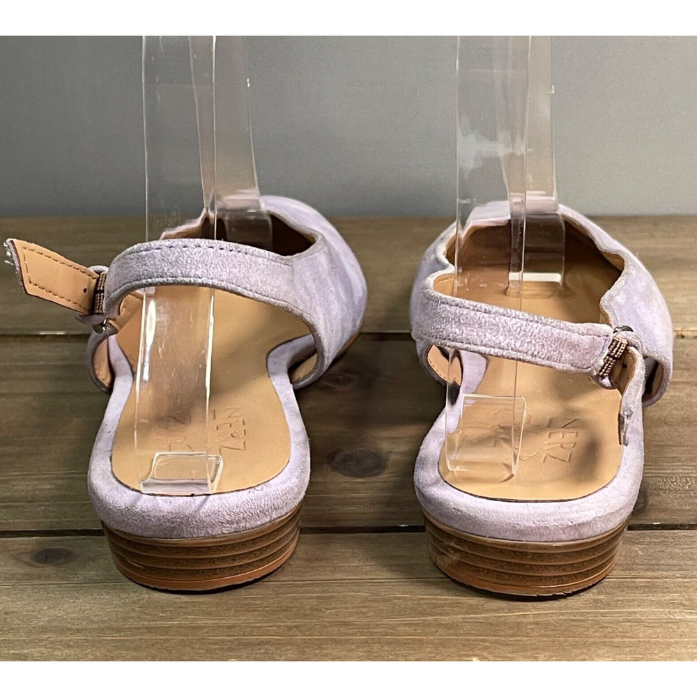 Naturalizer Women's Primo Slingback Flats Size 7 Lavender Purple Suede - Picture 9 of 15